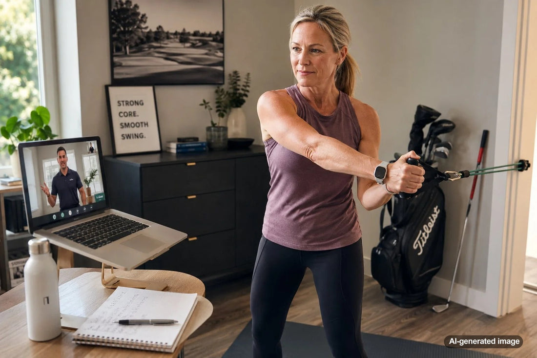 Golfer using supplemental strength training to improve power and stability