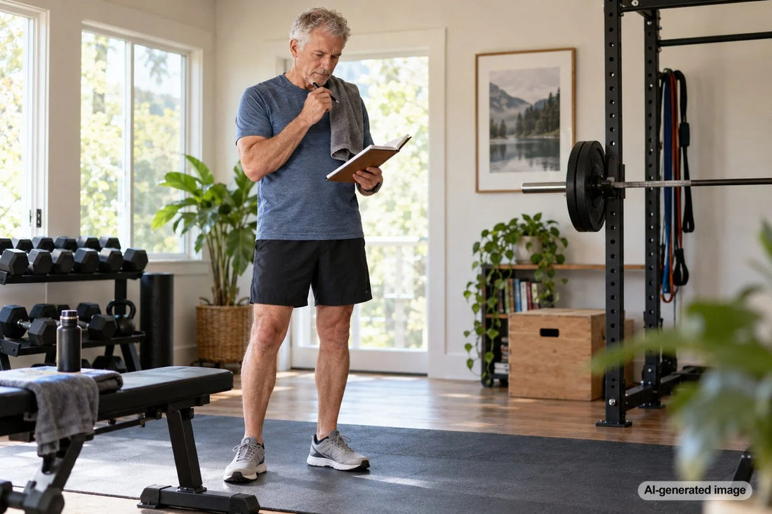 Adult adjusting a strength training workout based on readiness and recovery