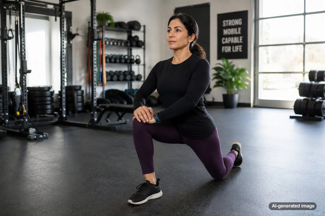 Adult stretching in the morning to ease joint stiffness
