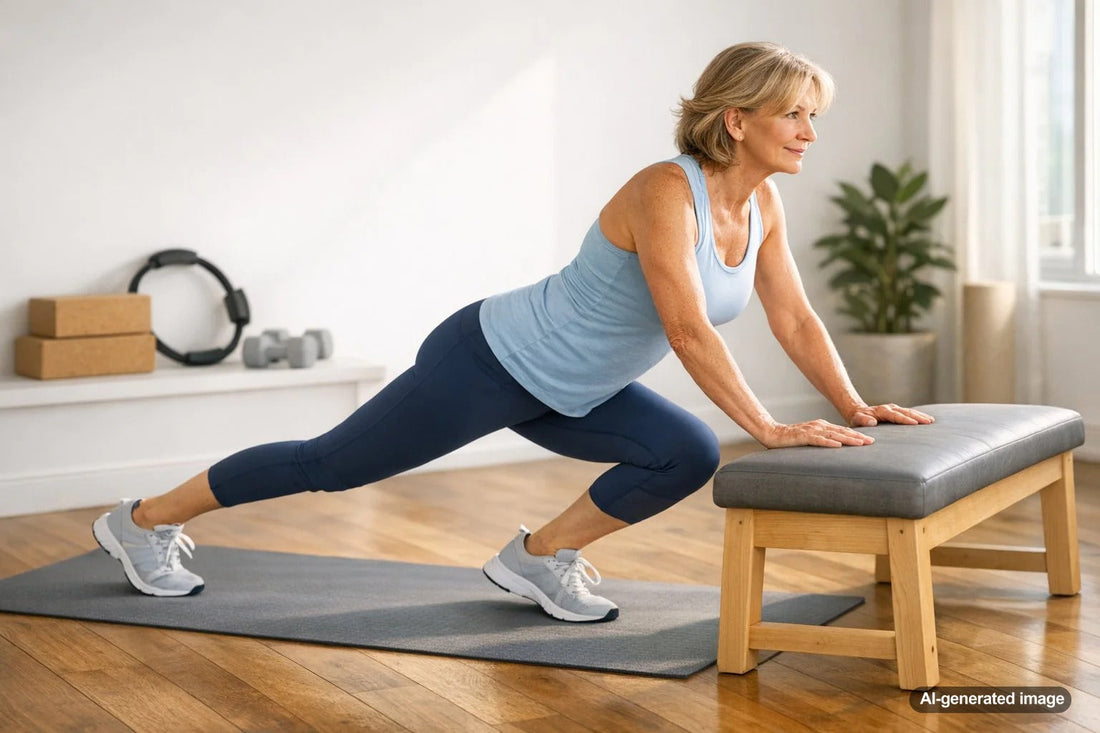Person practicing yoga with strength and mobility focus